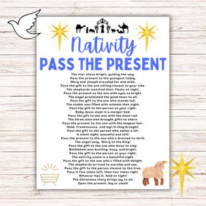 Nativity Pass the Present | Church Bible Games | Christmas Bible Games | Bible Left-Right Game | Sunday School Games | Pass the Gift