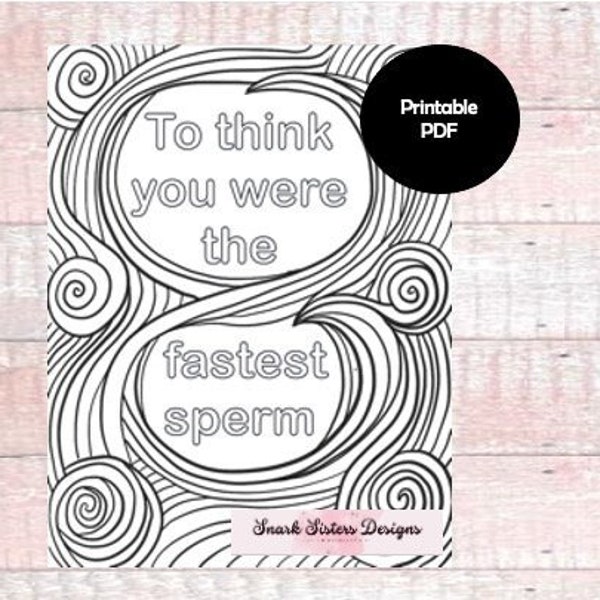 Insults Coloring Page - Fastest Sperm