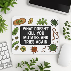 Funny Mouse Pad, Office Desk Decor, Computer Accessories, Rectangle Mouse Mat, Joke Quote Pad, Work From Home Gift