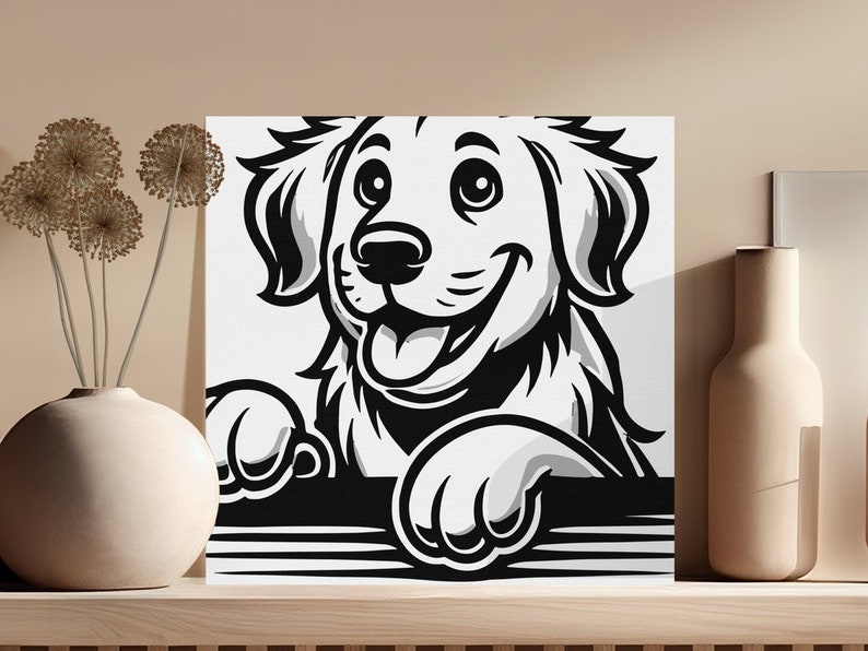 Golden Retriever Svg | Cartoon Dog Svg | Cute Dog Png | Animal Clipart ...