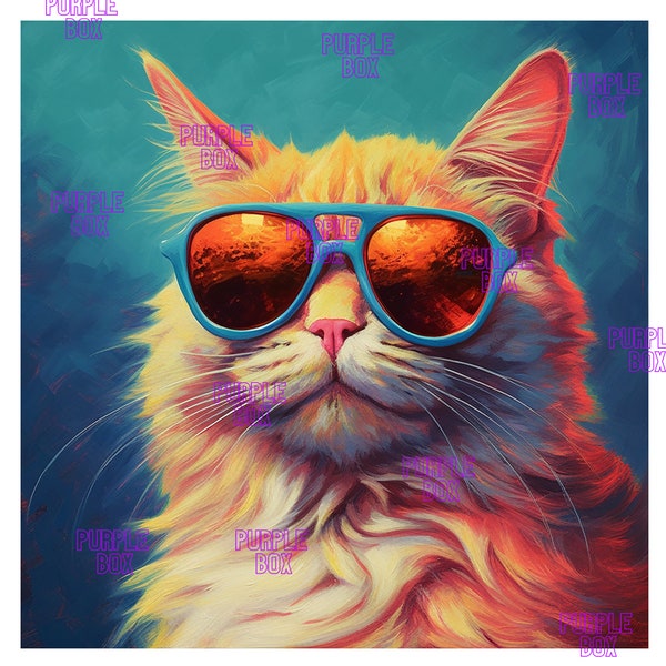 Cats with Sunglasses, cool cute cats, Sublimation, PNG, digital art, print, t-shirts, stickers, art, cute, mugs and cups, poster, sunglasses