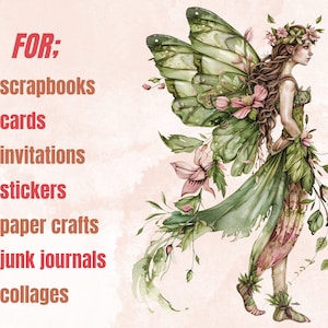 50 PNG Watercolor Spring Fairy Garden Clipart, Enchanted Forest Fairy ...