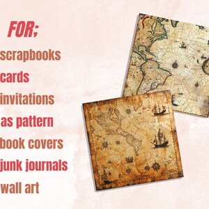 Nautical Old Maps Textures Digital Paper, Antique Map Junk Journal Pages, Old Pirat Map Textures, Nautical Grungy Ephemera Scrapbook