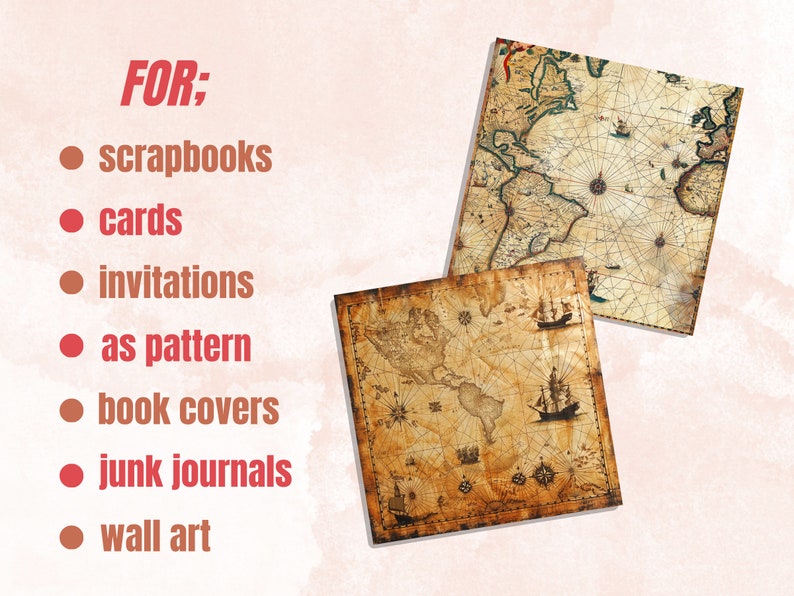 Nautical Old Maps Textures Digital Paper, Antique Map Junk Journal Pages, Old Pirat Map Textures, Nautical Grungy Ephemera Scrapbook