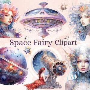 42 PNG Aquarel Space Fairy Clipart, Celestial Galaxy Fairy Clip art, Fairies png, Fairytale Fantasy Art, Cosmic Planet Fairy Sublimation