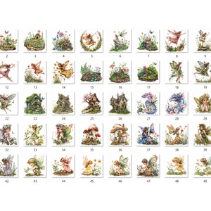 50 PNG Watercolor Spring Fairy Garden Clipart, Enchanted Forest Fairy ...
