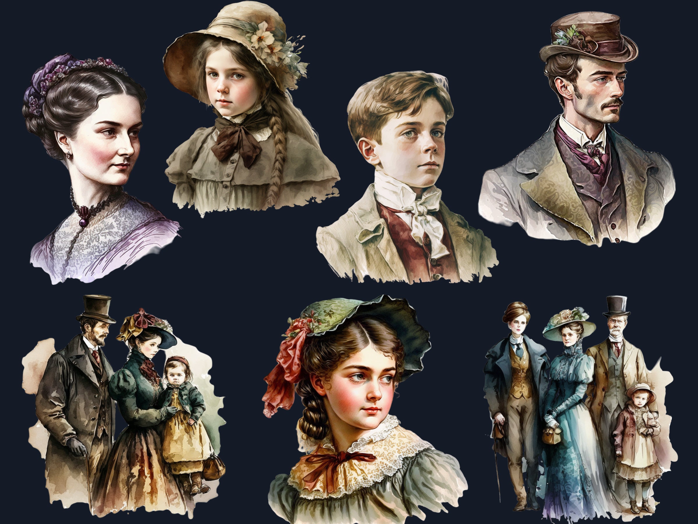 40 PNG Watercolour Victorian Era Clipart Victorian Era Png - Etsy UK