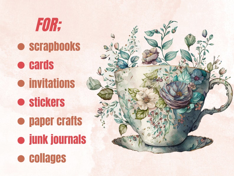 22 PNG Watercolor Coffee Time Clipart, Coffee Clip Art, Coffee Shop Clipart Bundle, Vintage coffee pots, Floral Coffee mugs and cups png set