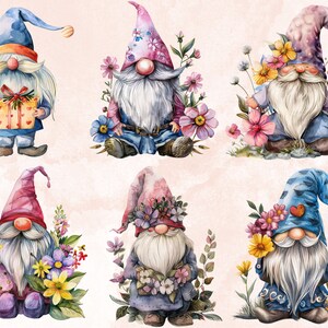 50 PNG Watercolor Mother's Day Gnomes Clipart, Gnome Cute Mothers Day ...