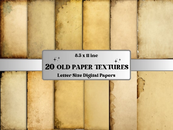 Old Paper Textures, Parchment Paper, Printable Aged Paper Textures, Digital  Backgrounds, Vintage Paper, Antique Paper Digital Download Jpg 