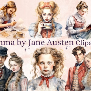 34 PNG Watercolor Emma Woodhouse Clipart Jane Austen Png - Etsy