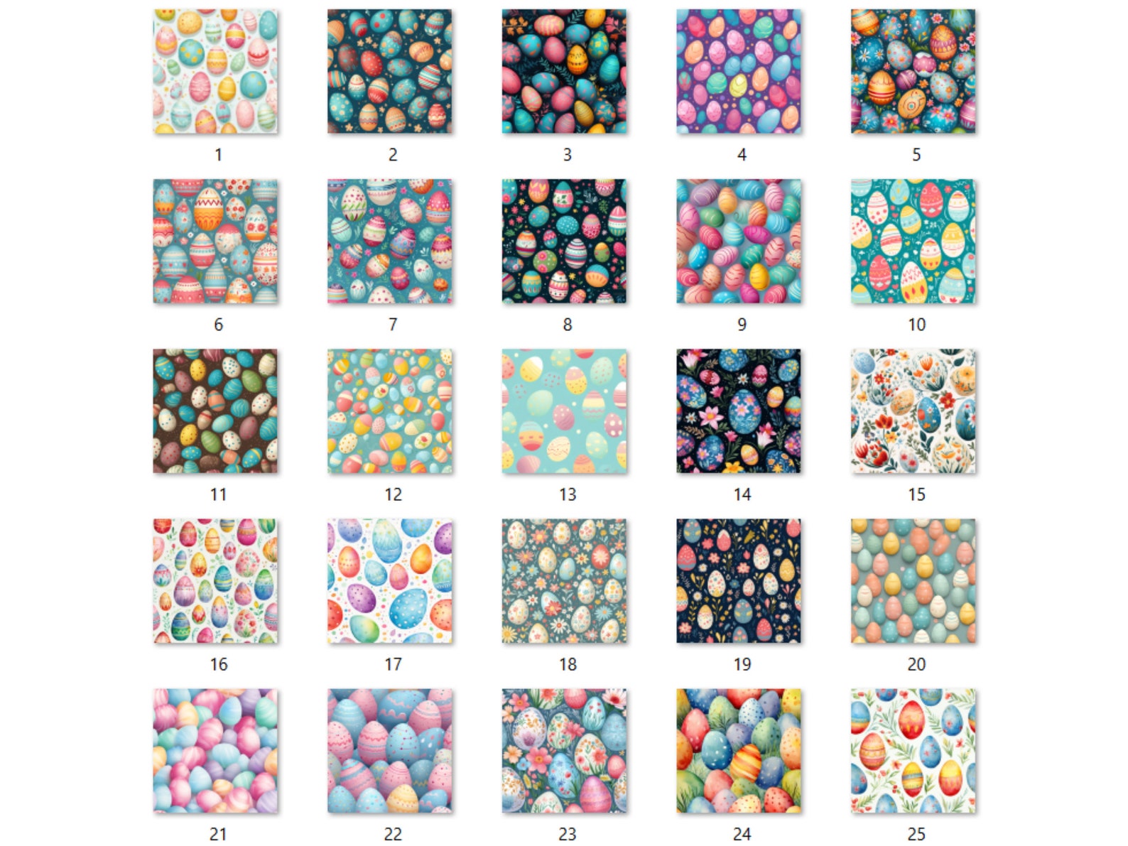 Seamless Easter Eggs Digital Paper, Happy Easter Seamless Pattern ...