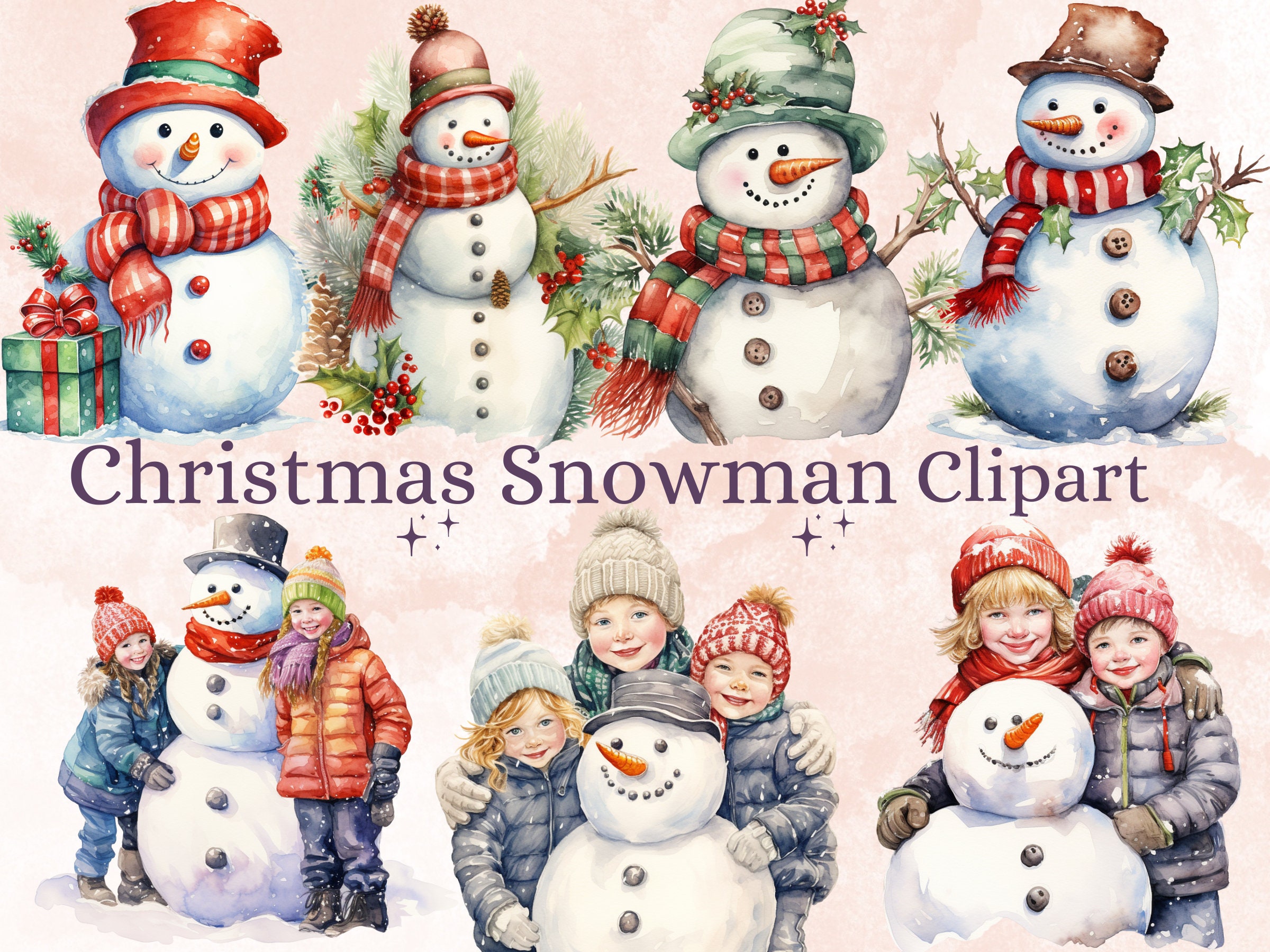 Weihnachtskarte Für Enkelin – Süßes Design Mit Schneemann & Herzen, Umweltfreundlich, Made In UK