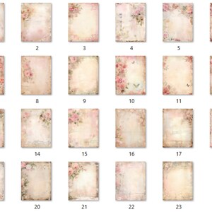 Pink Shabby Chic Junk Journal Paper Pack, Vintage Shabby Chic Ephemera ...