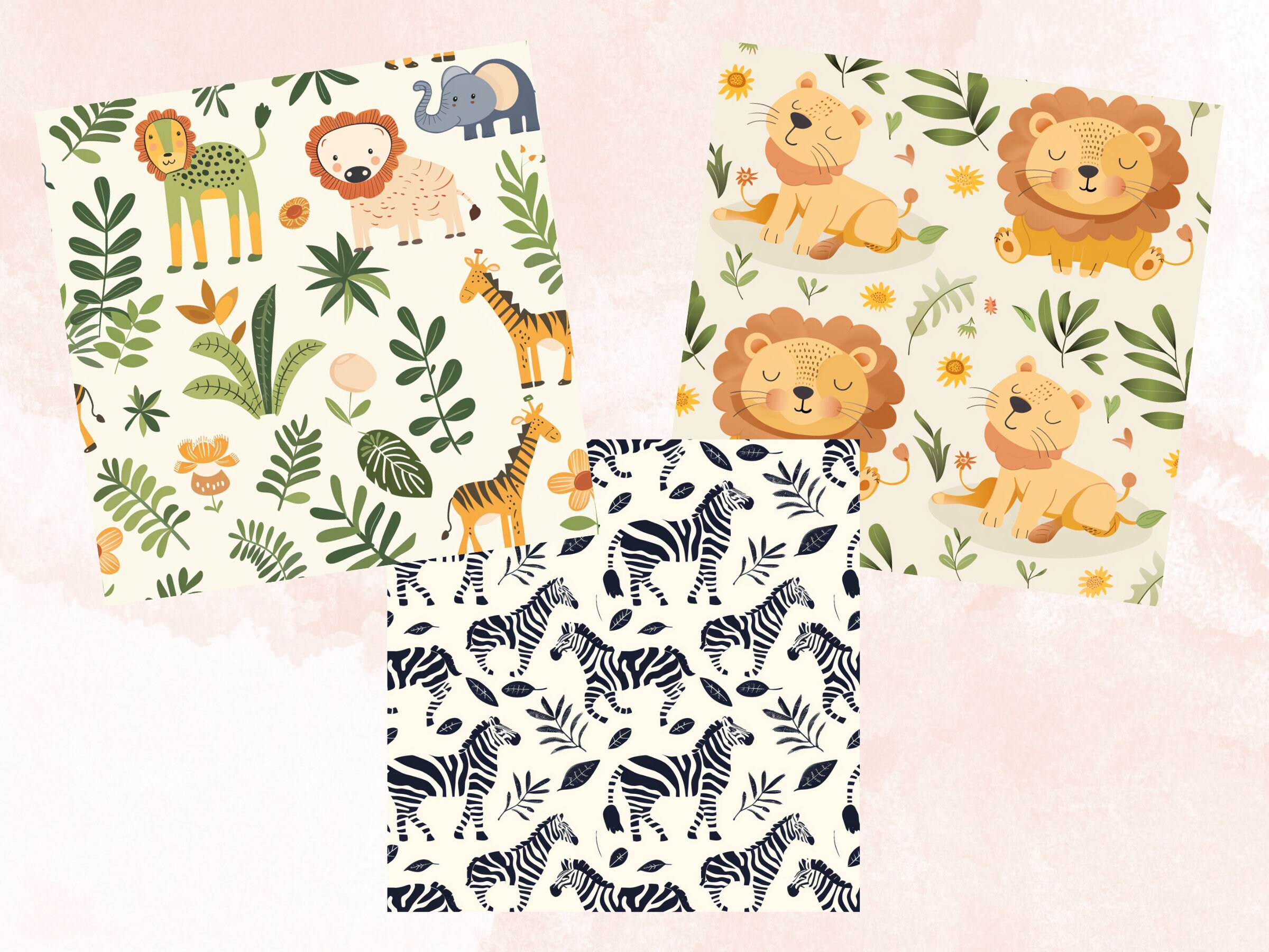 Pattern Paper Baby Team Safari Baby Pattern Safari Collection | Wool Couture