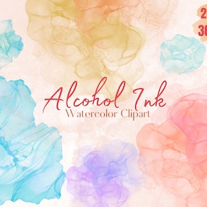 20 PNG Clipart d'encre d'alcool, aquarelle éclabousse fond, encre d'alcool Pastel, superpositions d'encre arc-en-ciel, superpositions de peinture numérique, encres d'alcool