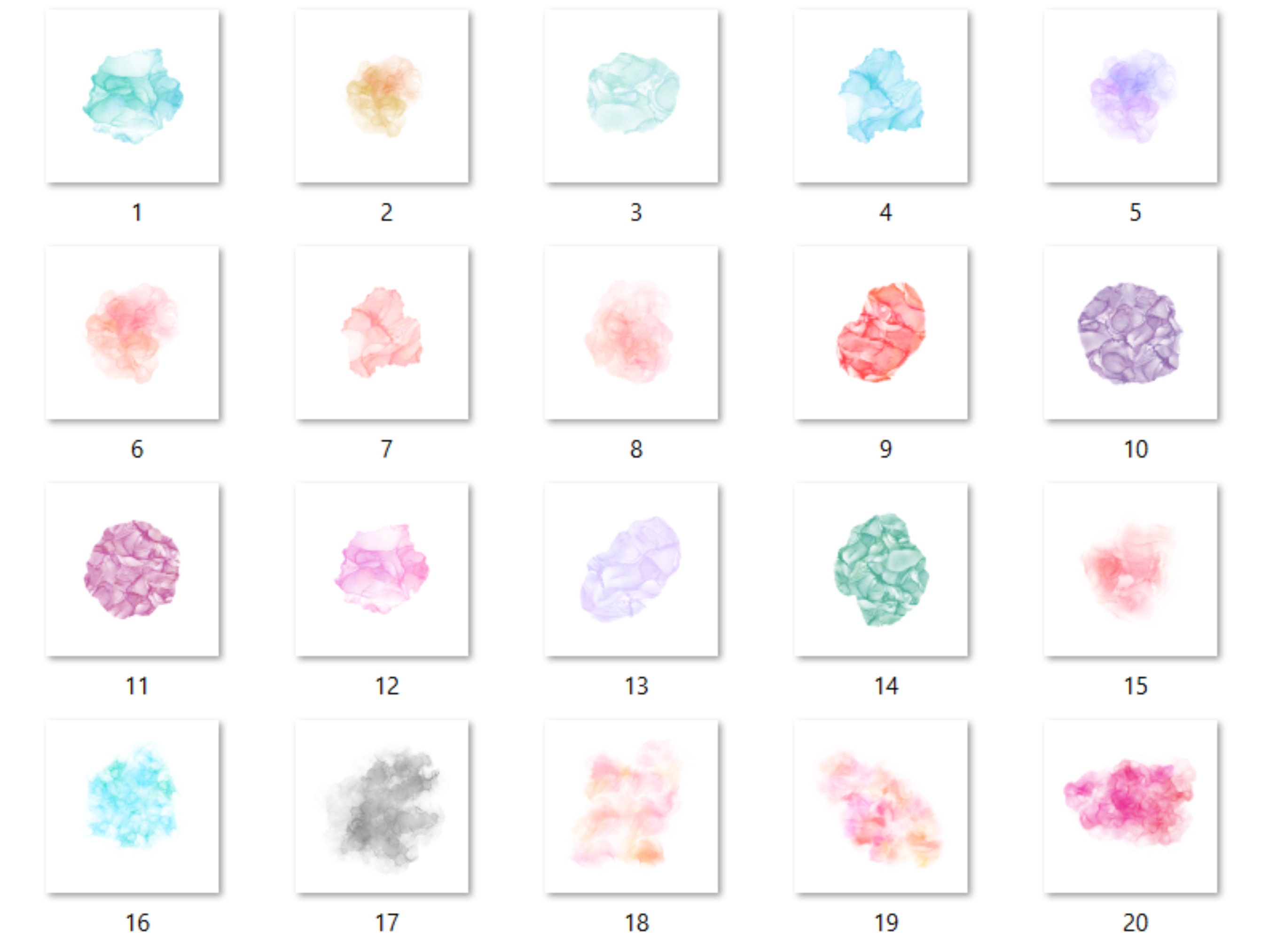 Alcohol Ink Splashes 20 PNG Alcohol Ink Clipart, Watercolor Splashes Background, Pastel ...