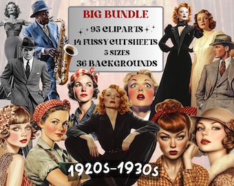 Elementy kolażu w stylu vintage nostalgii, kapryśny surrealistyczny krój z lat 20. i 30. XX wieku, dziwaczny, dziwny clipart, dziennik retro, zestaw tła clipart