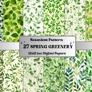 Naadloos lentegroen digitaal papier, lente eucalyptus naadloos patroon, zachte bladeren achtergrond, botanisch patroon, plakboekpapier