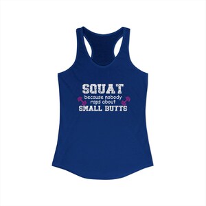 Camiseta sin mangas divertida para hacer sentadillas, camiseta de entrenamiento, ropa deportiva, broma sobre traseros pequeños. imagen 9
