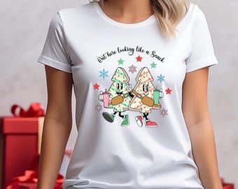 Out Here Looking Like a Snack Christmas Cake T-Shirt | Funny Christmas Shirt | Holiday Humor Tee | Cute Festive Shirt | Unisex Xmas Tee