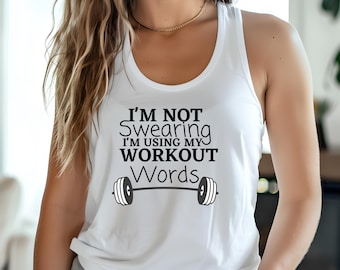 Lustiges Training Tank Top: Schwören Spruch Gym Shirt