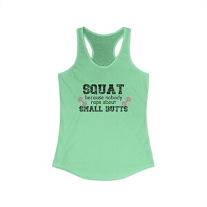 Camiseta sin mangas divertida para hacer sentadillas, camiseta de entrenamiento, ropa deportiva, broma sobre traseros pequeños. imagen 5