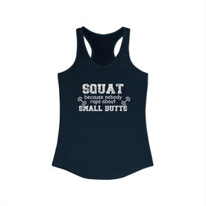 Camiseta sin mangas divertida para hacer sentadillas, camiseta de entrenamiento, ropa deportiva, broma sobre traseros pequeños. imagen 10