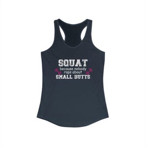 Camiseta sin mangas divertida para hacer sentadillas, camiseta de entrenamiento, ropa deportiva, broma sobre traseros pequeños. imagen 8