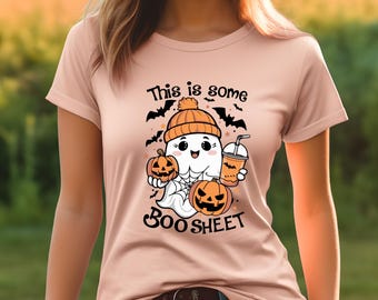 This Is Some Boo Sheet Ghost Halloween T-Shirt | Funny Halloween Shirt | Spooky Pun Tee | Cute Ghost Shirt | Unisex Halloween Tee