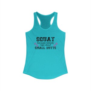 Camiseta sin mangas divertida para hacer sentadillas, camiseta de entrenamiento, ropa deportiva, broma sobre traseros pequeños. imagen 7