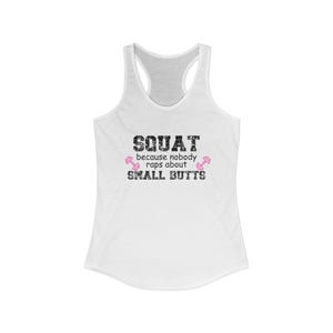 Camiseta sin mangas divertida para hacer sentadillas, camiseta de entrenamiento, ropa deportiva, broma sobre traseros pequeños. imagen 2