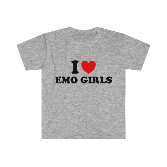 I Love Emo Girls T Shirt Y2k Aesthetics Emo T Shirt -  Israel