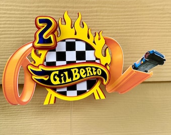 Hot Wheels Track Cake Topper for Party Decor Birthday Customization