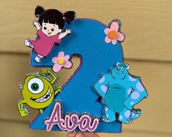 Monsters Inc Boo Custom Cake Topper for Birthday Cake Personalized Decoration