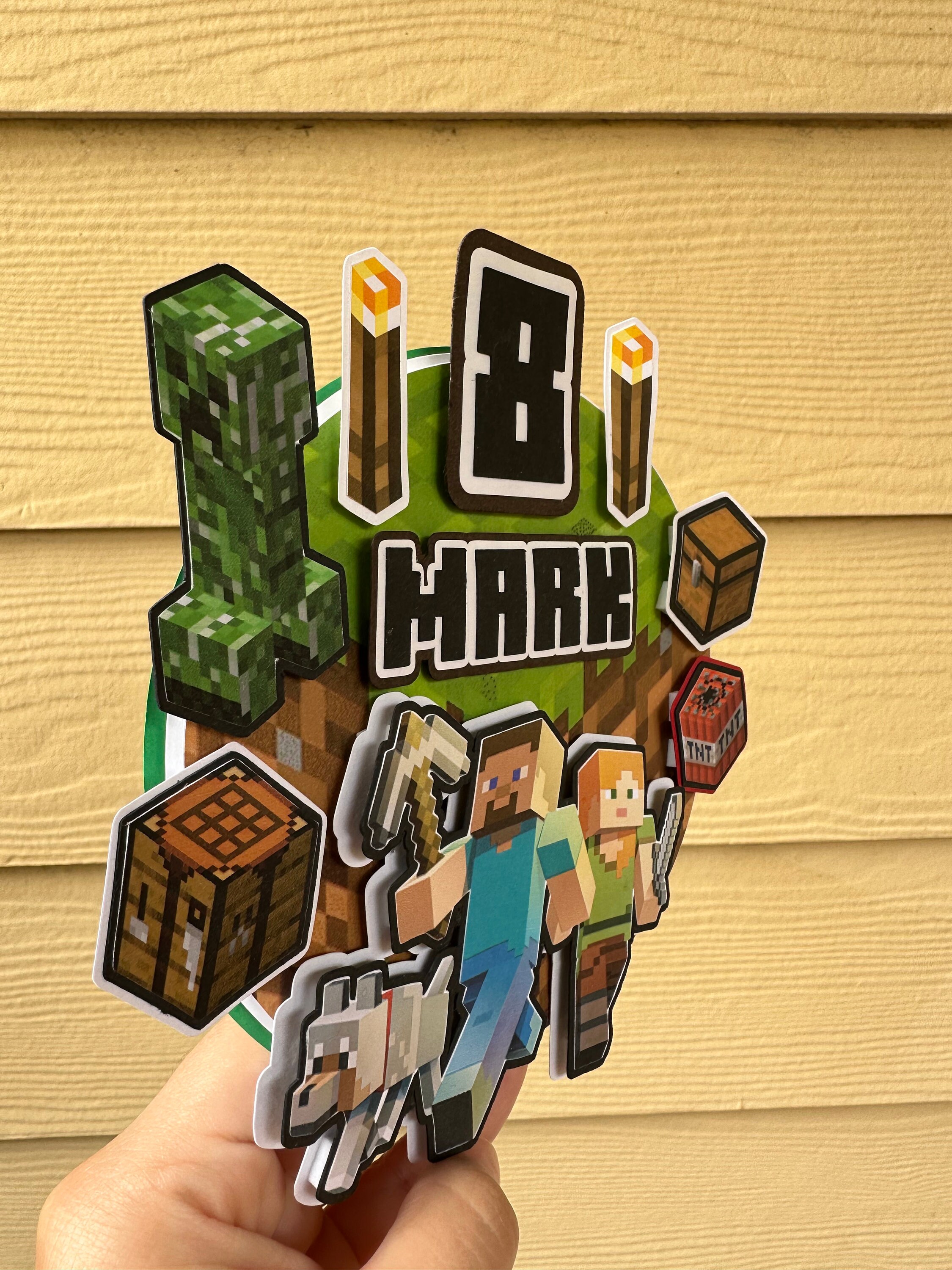 Personalized Gamer Cake Topper