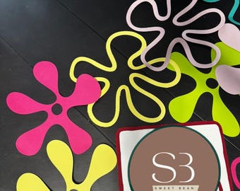 Cartoon Sponge Style Signs for Party Wall Birthday Decorations