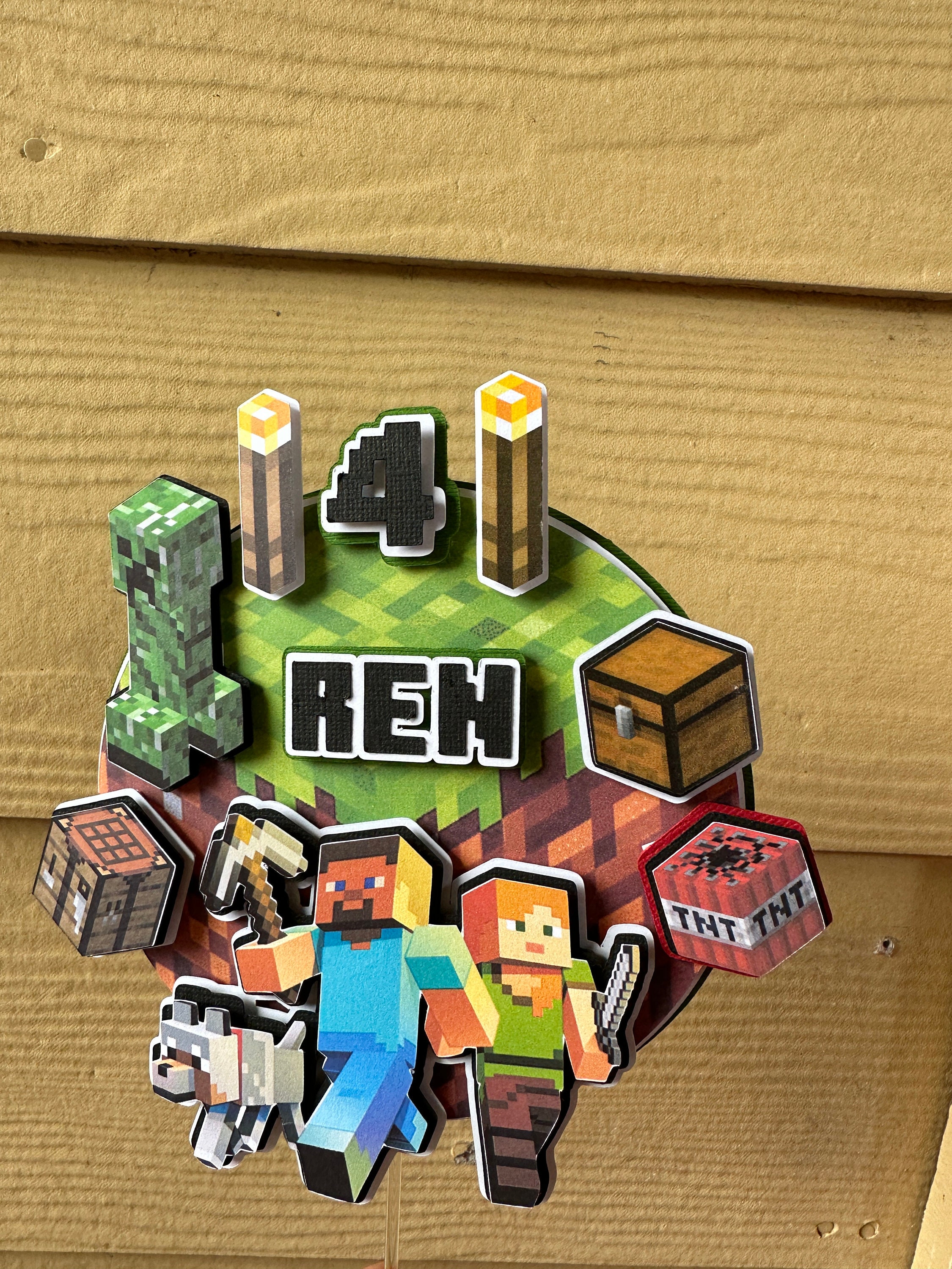 Personalized Gamer Cake Topper