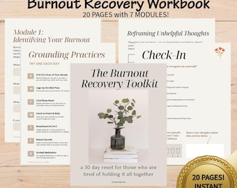 Werkboek burn-outherstel, 30 dagen reset, zelfzorg (digitale pdf)