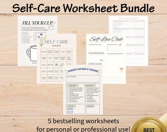 Werkbladbundel zelfzorg, schoolbegeleiding, therapie-activiteiten, zelfhulp (digitale downloads)