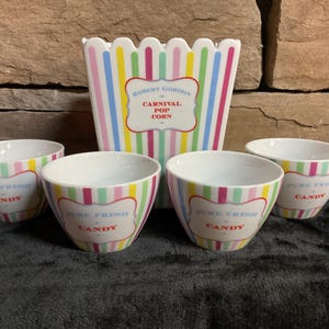 Carnival Party Popcorn and Snack Bowl Serving Set by Robert Gordon