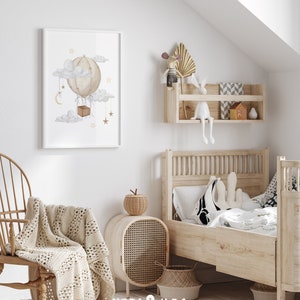Hot Air Balloon Nursery Wall Art Nursery Decor Gender Neutral Print ...