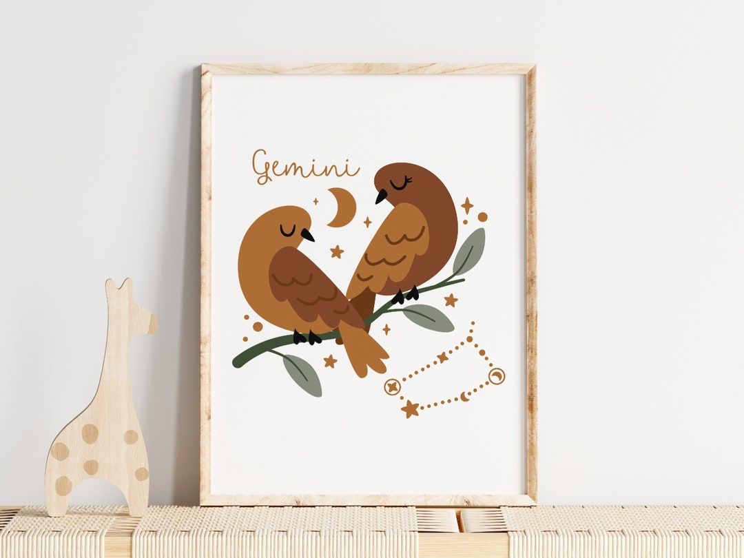Gemini Printable Nursery Wall Art Gemini Nursery Print Gemini Print ...