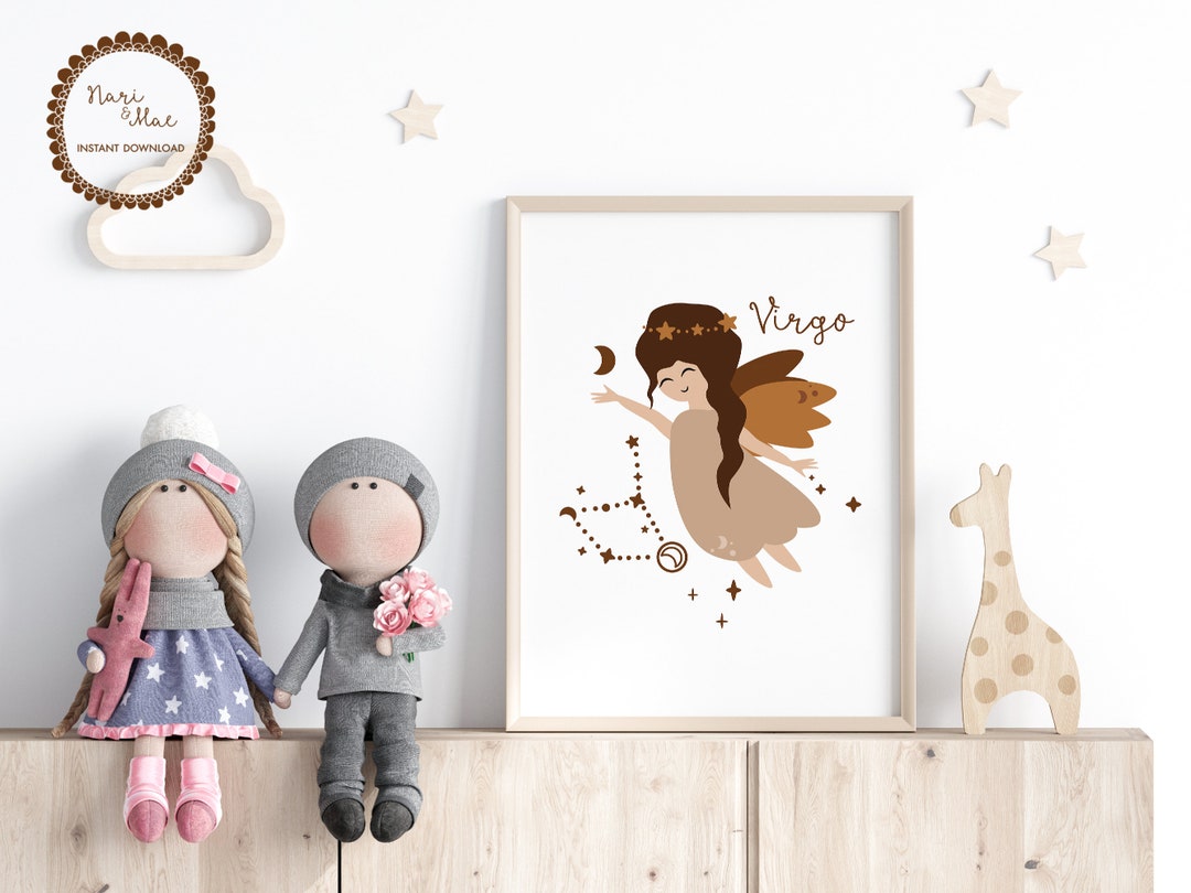 Virgo Printable Nursery Wall Art Nursery Print Modern Nursery Zodiac ...