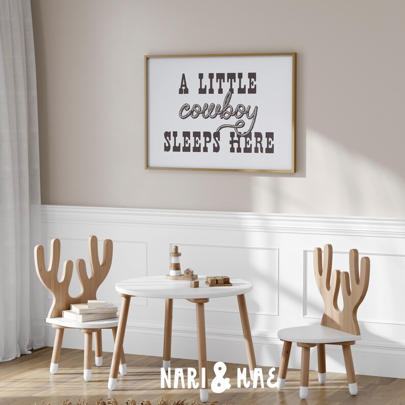 Cowboy Nursery Print, Western Nursery Art, Cowboy Wall Art, Nursery Decor, Cowboy Prints, Cowboy Room Decor, Country Nursery Art image 4