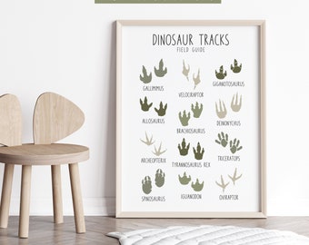 Dinosaur Tracks Print Dinosaur Footprints Educational Dinosaur Wall Art Dinosaur Nursery Dinosaur Poster Dino Decor Dinosaur Printable 14