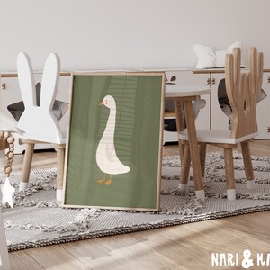 Goose Nursery Print, Silly Goose Wall Art, Silly Goose Nursery Wall Art ...