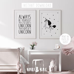 Unicorn Nursery Wall Art, Toddler Girl Room Decor, Unicorn Wall Art, Unicorn Print, Little Girls Bedroom Artwork