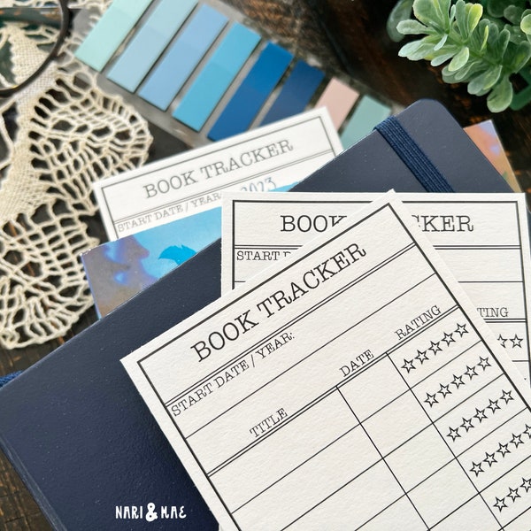 Library Card Style Book Tracker Bookmark, Reading List Bookmark, Book Review, Reading Tracker Kids and Adults, Student Reading Log PRINTABLE