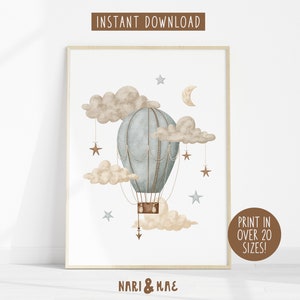 Nursery Wall Art Nursery Decor Prints Nursery Wall Decor Kids Room Art Hot Air Balloon Nursery Printable Gender Neutral Nursery Decor 07